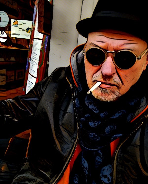 man with hat and sunglasses - don´t smoke