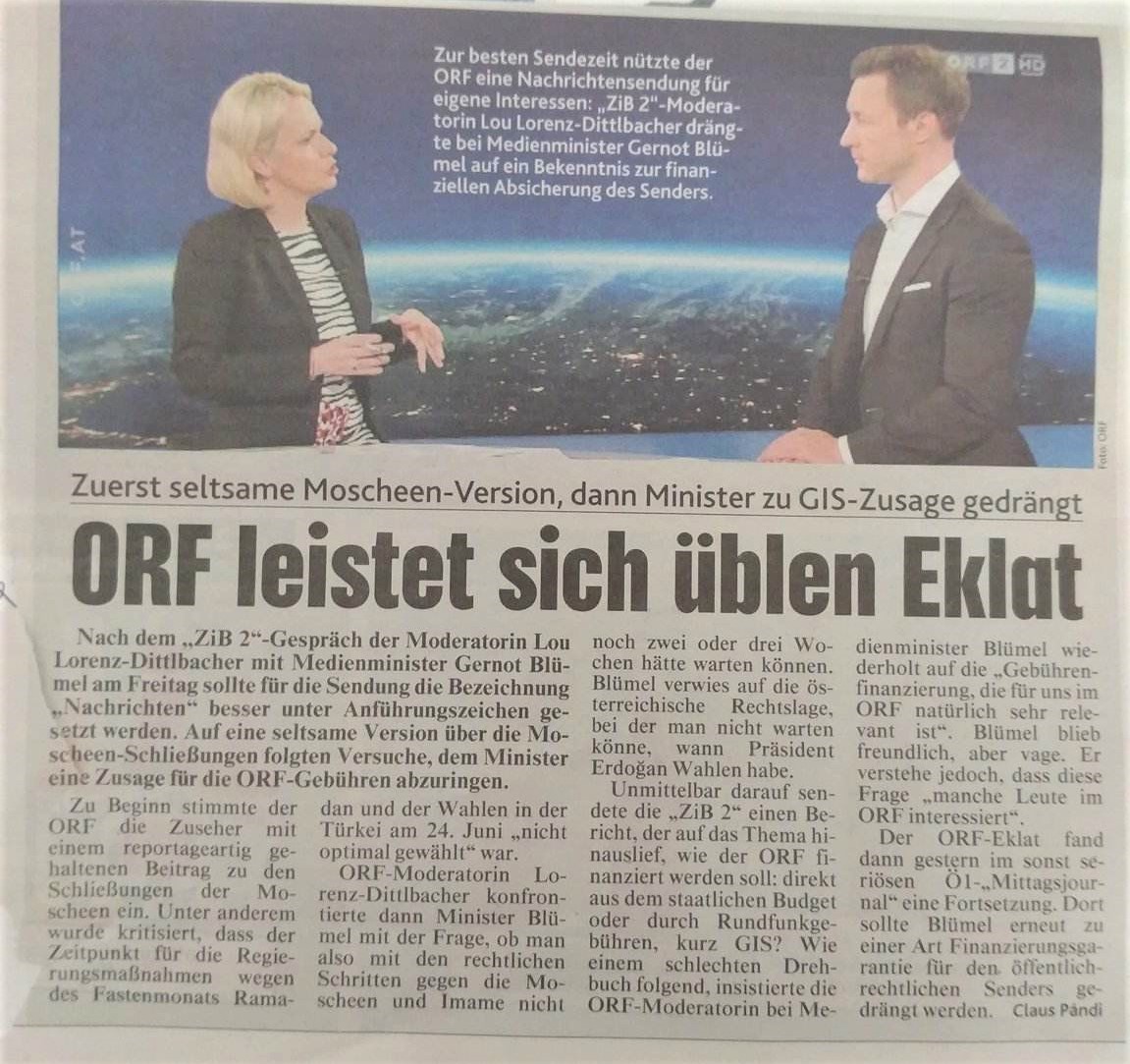 wo die krone einen „eklat“ ortet.