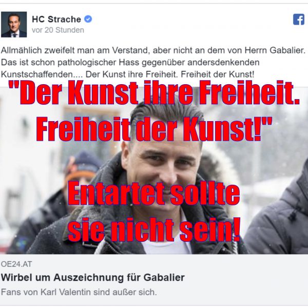 Wenn Strache die Kunst verteidigt