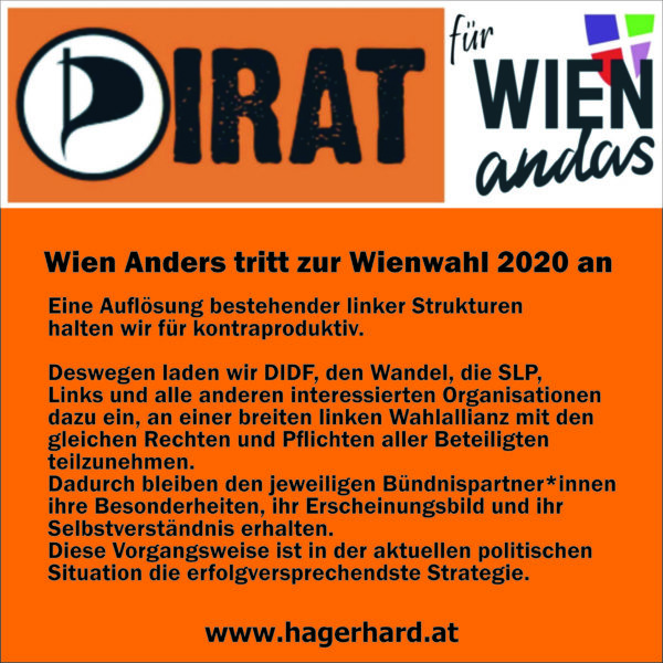 Wien Anders tritt zur Wienwahl 2020 an