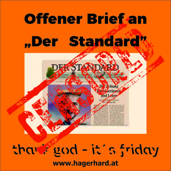 Offener Brief an „Der Standard”