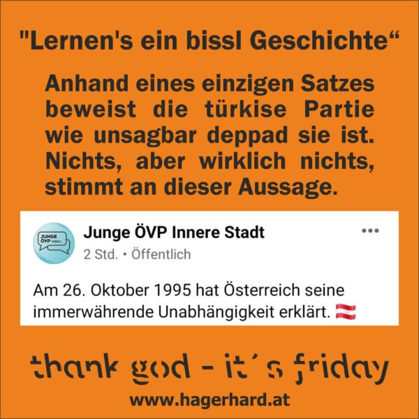 "Lernen's ein bissl Geschichte“