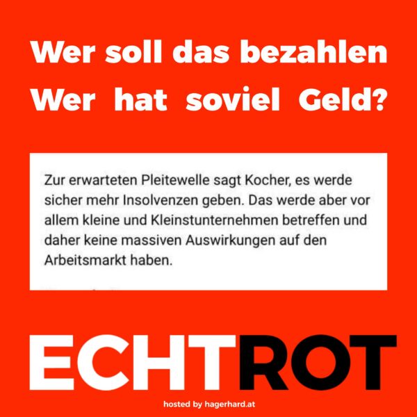 Wer soll das bezahlen, wer hat soviel Geld?