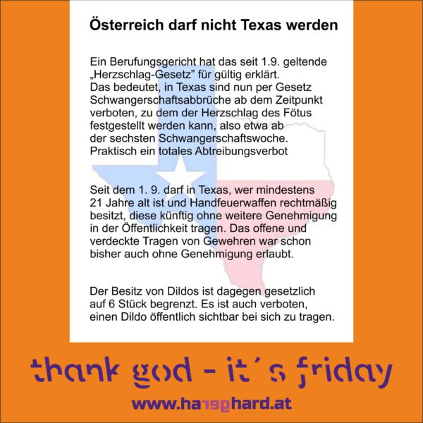 Österreich darf nicht Texas werden