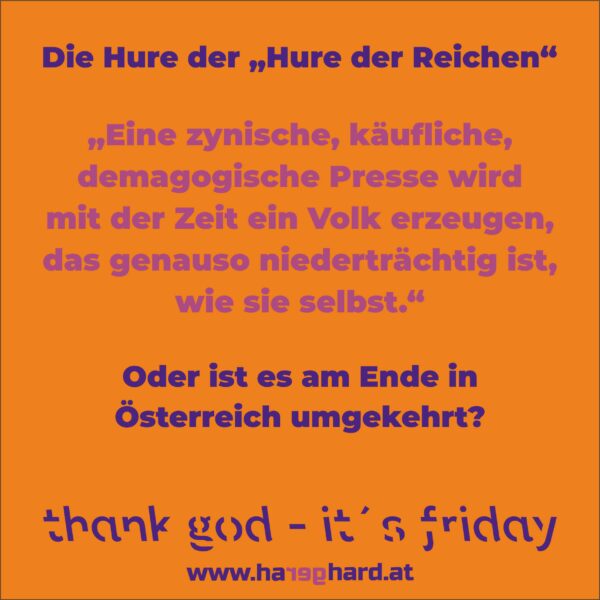 Die Hure der „Hure der Reichen“